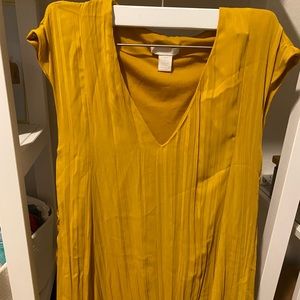 H&M tunic mustard yellow dress size 2